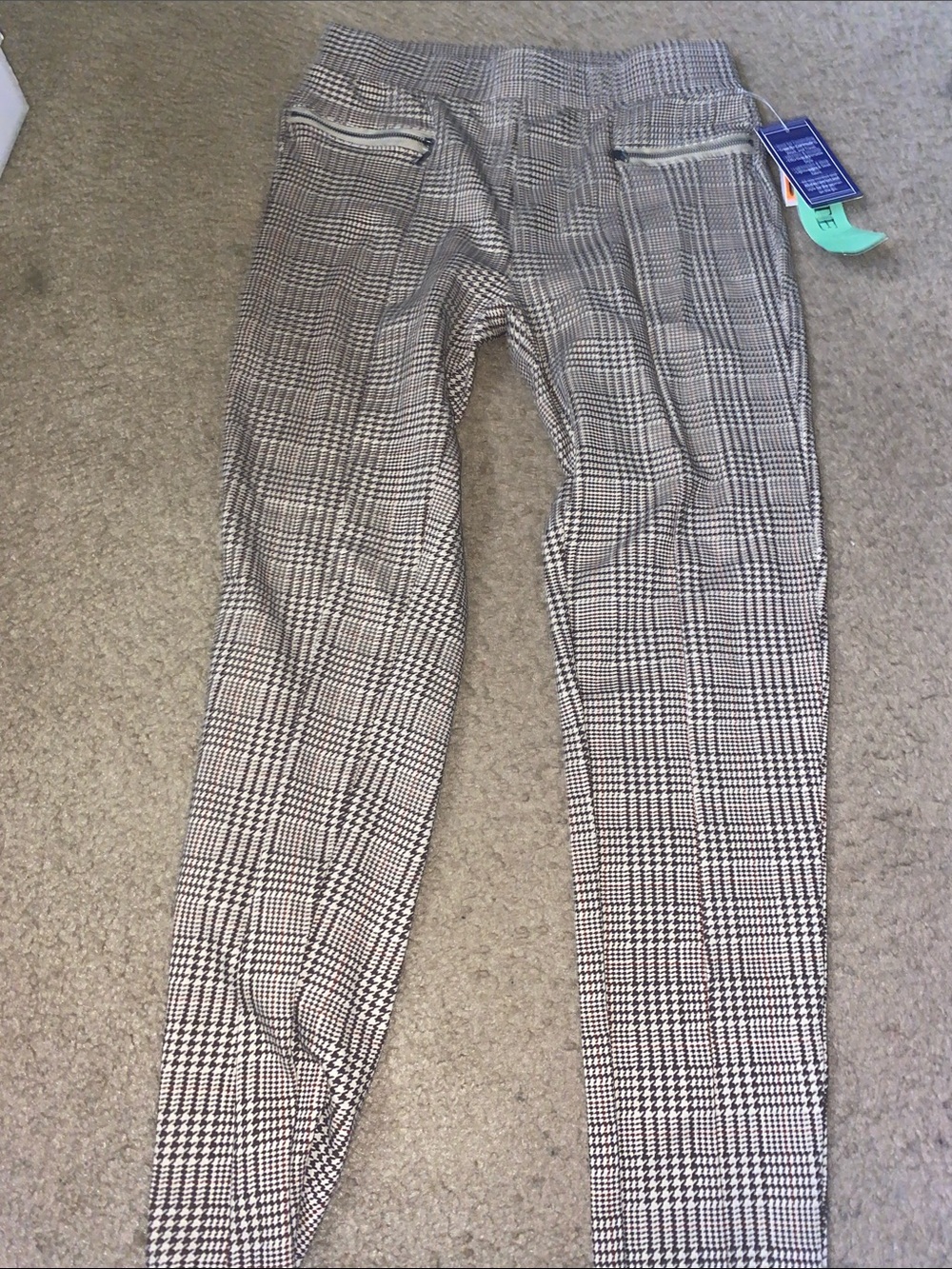 Plaid Slim Fit Men’s Pants - Black & White